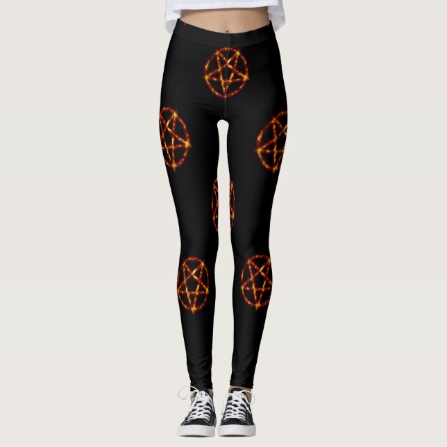 Leggings légumineuses à pentagramme (Devant)
