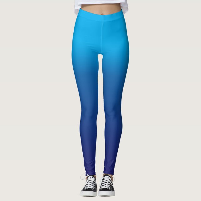 Leggings Légumineuses à texture bleue profonde (Devant)