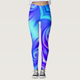 Leggings légumineuses à vortex bleu