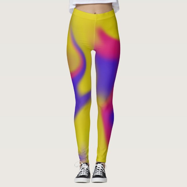 Leggings Légumineuses, abstraites et colorées (Devant)