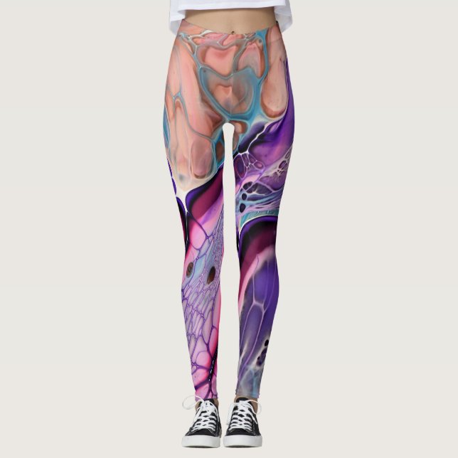 Leggings Légumineuses - Ailes papillon Abstraites (Devant)