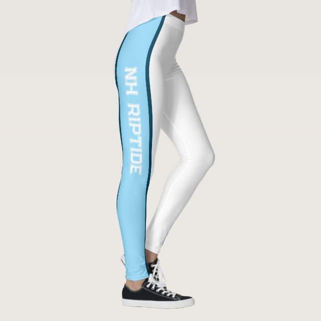 Leggings Légumineuses blanches en longueur avec "NH Riptide (Droite)