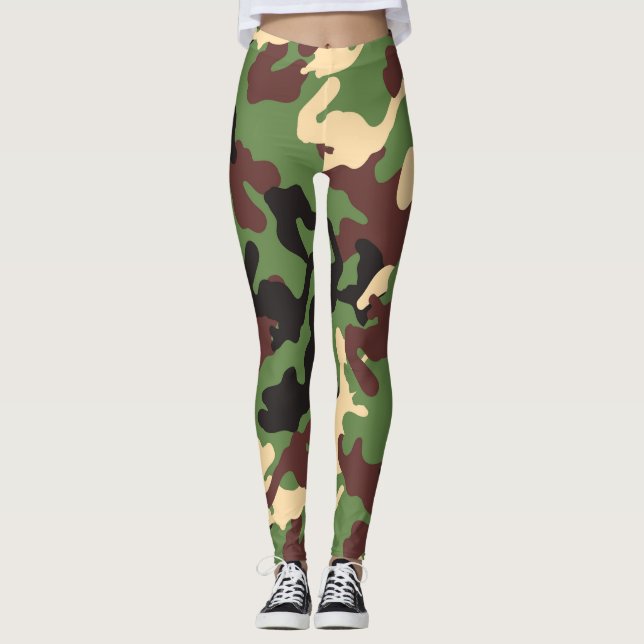 Leggings Légumineuses camodrapeau de l'armée (Devant)