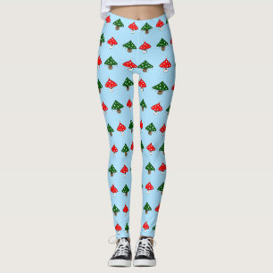 Leggings Légumineuses de champignons de la fête bleue