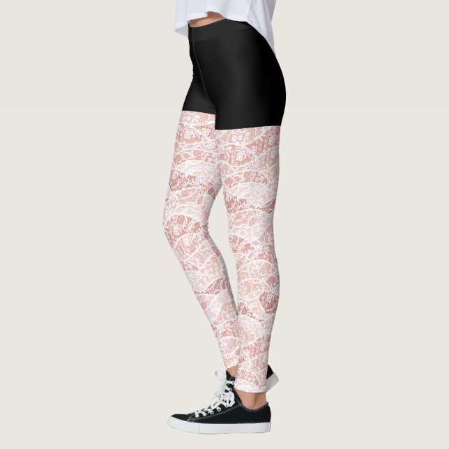 Leggings Légumineuses de dentelle blanche Faux - Amusants (Gauche)