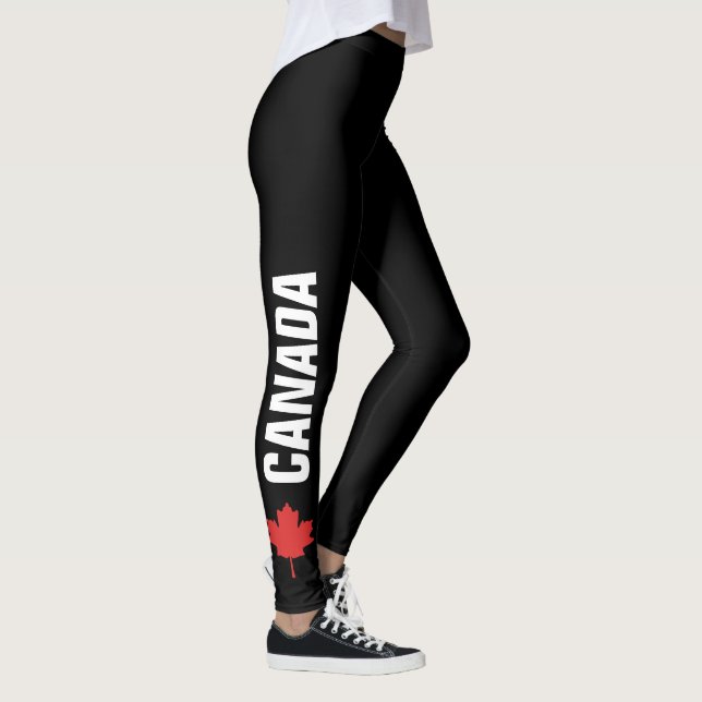 Leggings Légumineuses de feuilles d'érable du Canada (Droite)