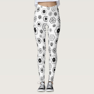 Leggings légumineuses de fleurs de dessin animé