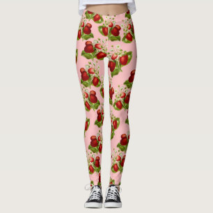 Leggings Légumineuses de fraises vintages