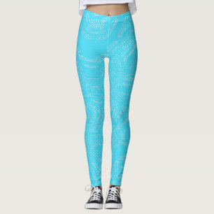 Leggings Légumineuses de glace Cyan