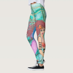 Leggings Légumineuses de sirène de la sphère maritime