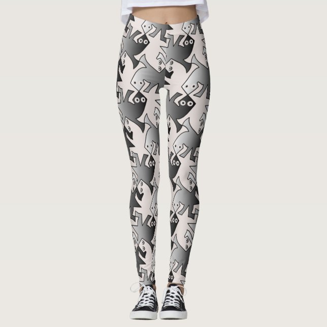 Leggings légumineuses de tessellation de grenouille (Devant)