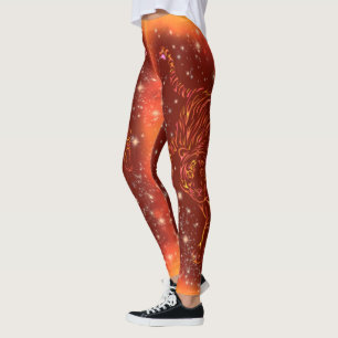 Leggings Légumineuses De Tigre Courant En Galaxie Starry Ni