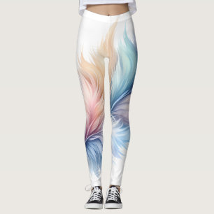 Leggings Légumineuses en plume, Plumes pastel
