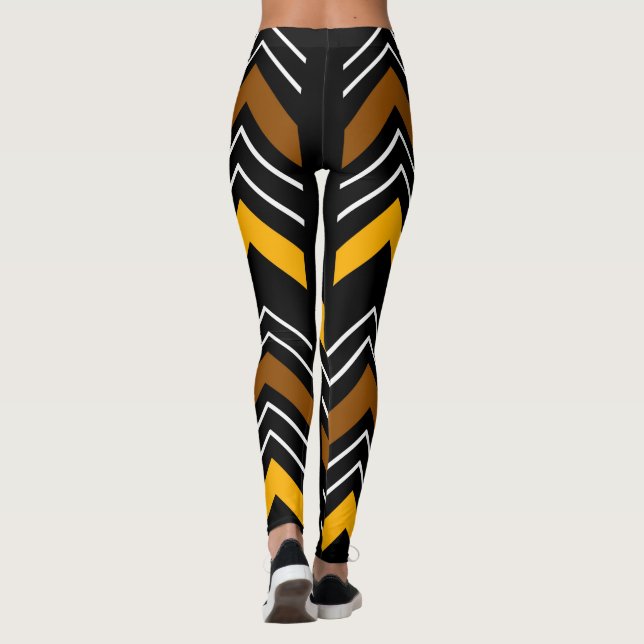 Leggings Légumineuses en tissu de boue africaine imprimées (Dos)