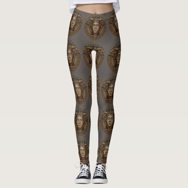 Leggings Légumineuses en tout-sur-impression de la méduse d (Devant)