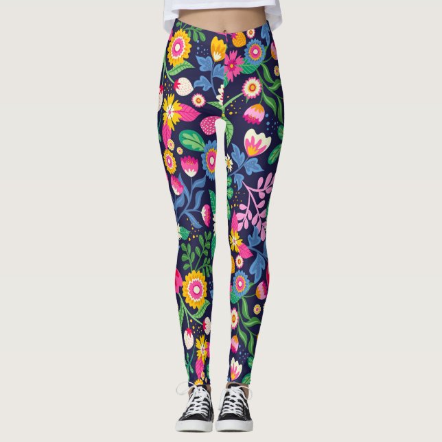 Leggings Légumineuses florales (Devant)