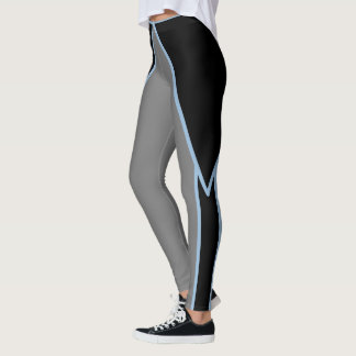 Leggings Légumineuses Gris Noir et Légendes Bleues