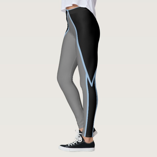 Leggings Légumineuses Gris Noir et Légendes Bleues (Gauche)