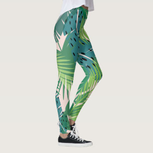 Leggings Légumineuses Motifs Palm Leaf