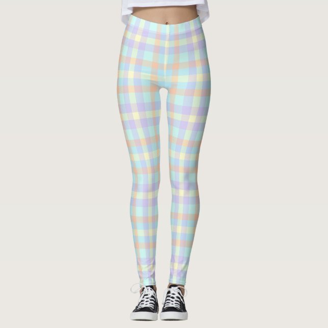 Leggings Légumineuses Pastel Plaid (Devant)