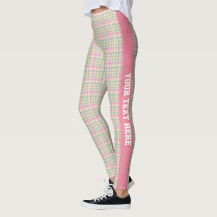 Leggings Légumineuses personnalisées Pastel Plaid