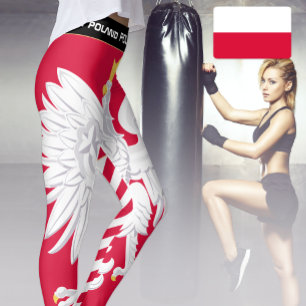 Leggings Légumineuses polonaises patriotiques, mode drapeau