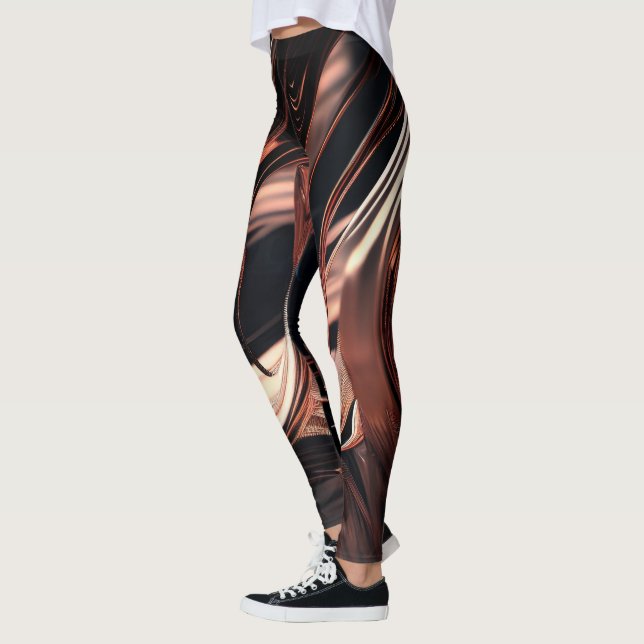 Leggings Légumineuses roses en Imaginaire or (Gauche)
