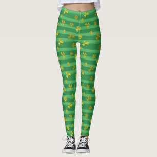 Leggings légumineuses shamrocks en or st patrick