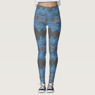 Leggings L'éloge de techno de Blacklight barre la partie
