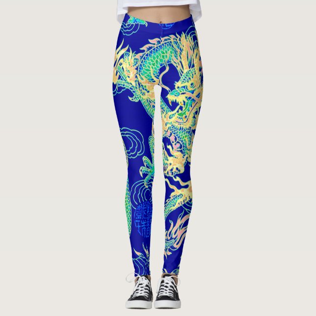 Leggings L'empereur chinois de Neon le plus populaire Imagi (Devant)