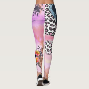 Leggings Léopard génial et guêtres florales