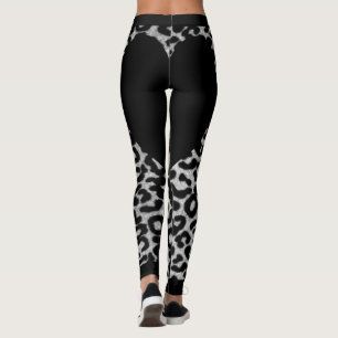 Leggings Léopard noir