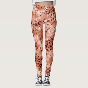 Leggings Léopard rose rose