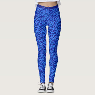 Leggings Léopard sauvage - Bleu