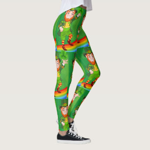 Leggings Leprechauns et Shamrock St Patrick's Day Rainbow