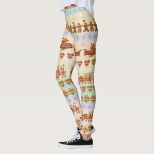 Leggings Les biscuits en pain d'épice fêtent Noël