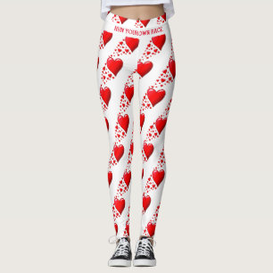 Leggings Les Coeurs Rouges EXÉCUTENT VOTRE COURSE Valentine