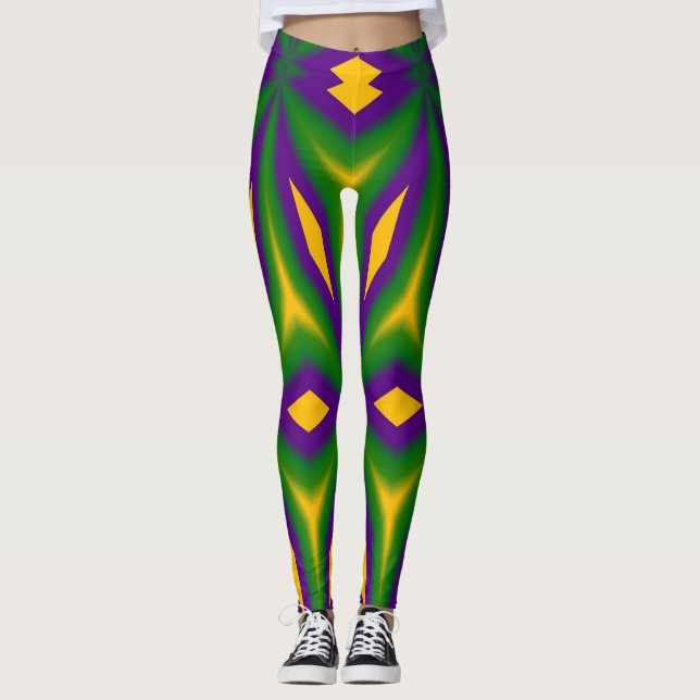 Leggings Les étoiles de Mardi Gras (Devant)