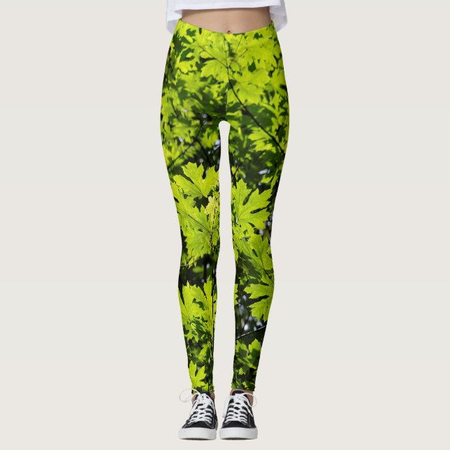 Leggings Les Feuilles de la forêt (Devant)