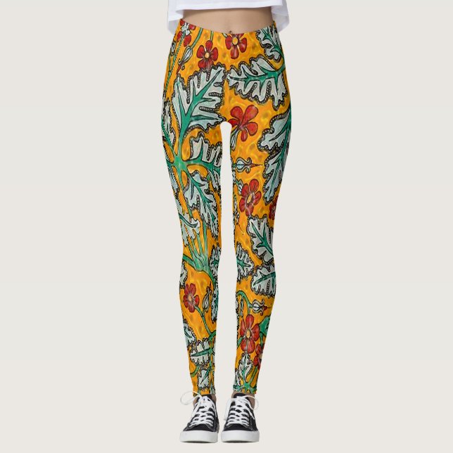 Leggings Les fleurs jaunes de Betty (Devant)