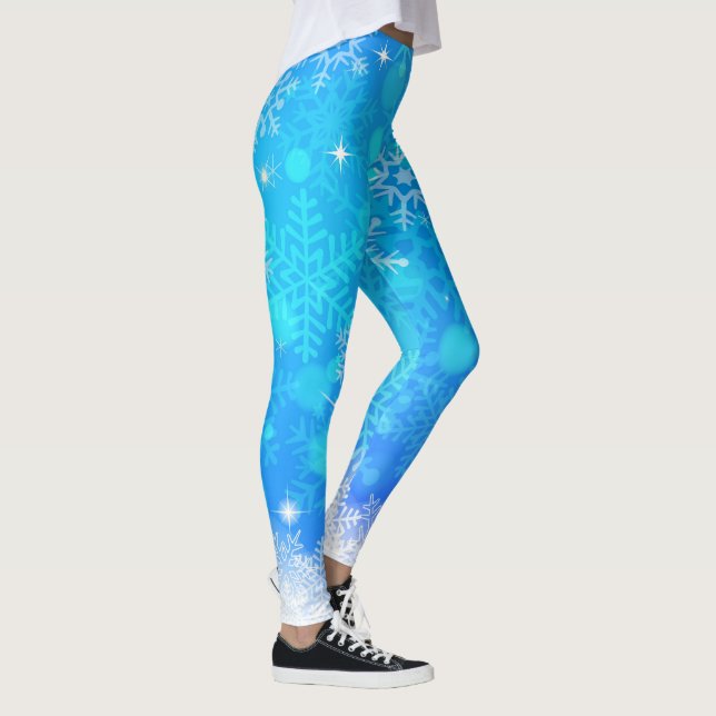 Leggings Les flocons de neige et les lumières étincelantes (Droite)