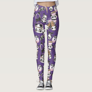 Leggings Les guêtres de divas de panda et la culotte