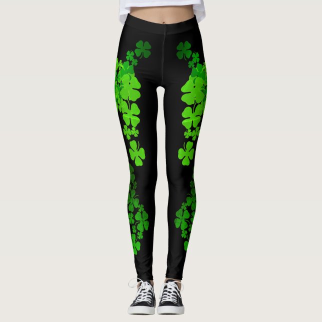 Leggings Les guêtres de Jour de la Saint Patrick embrassent (Devant)