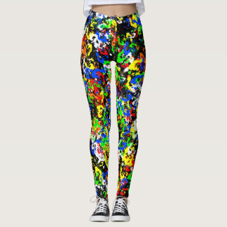 Leggings Les guêtres de peinture des femmes colorées