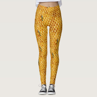 Leggings Les guêtres des femmes d'abeille de miel de nid