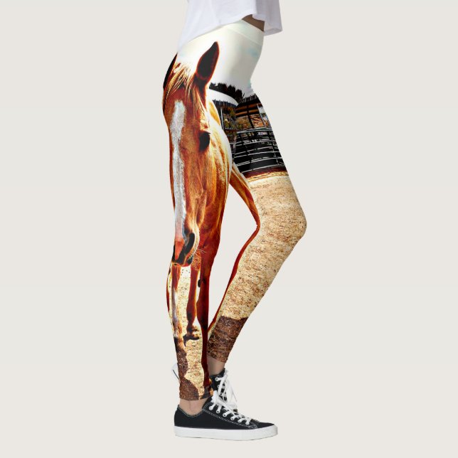 Leggings Les guêtres des femmes de cheval de palomino (Droite)