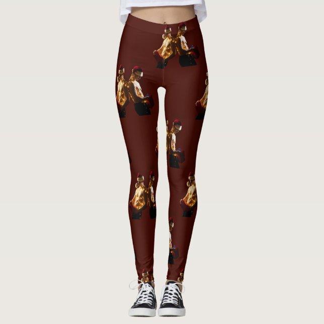 Leggings Les hommes torse nu de SlipperyJoe, Noël (Devant)