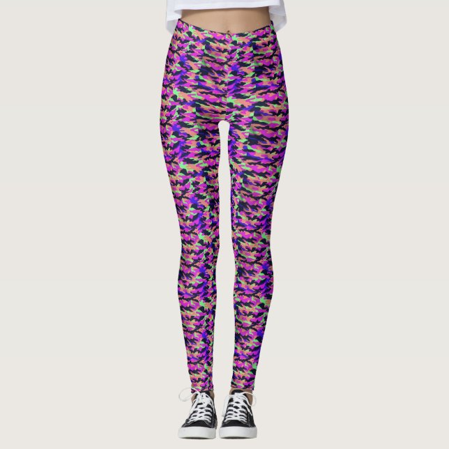 Leggings Les Jambes des femmes du Camouflage arc-en-ciel (Devant)