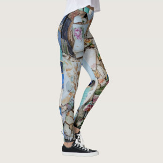 Leggings Les légendes de Mudlark, Motif chinois brisé.