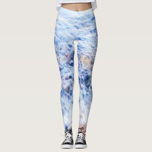 Leggings Les Leggins refroidissent l'eau bleue (Devant)
